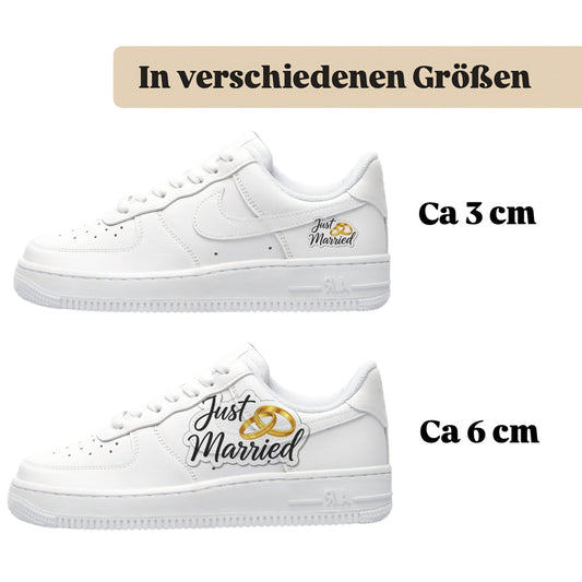 Sneakerfolien für verschiedene Schuhe Just Married