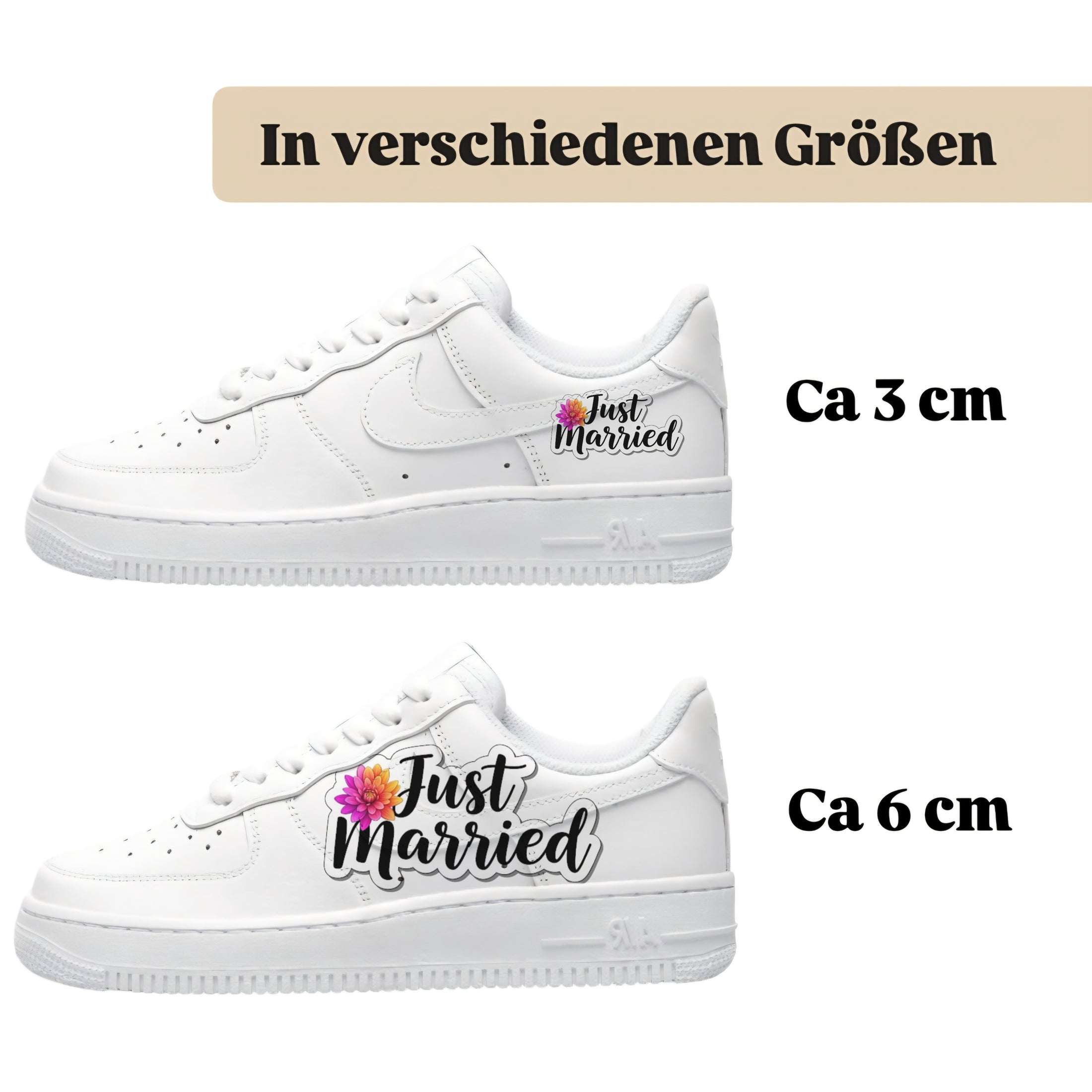 Sneakerfolien für verschiedene Schuhe Just Married