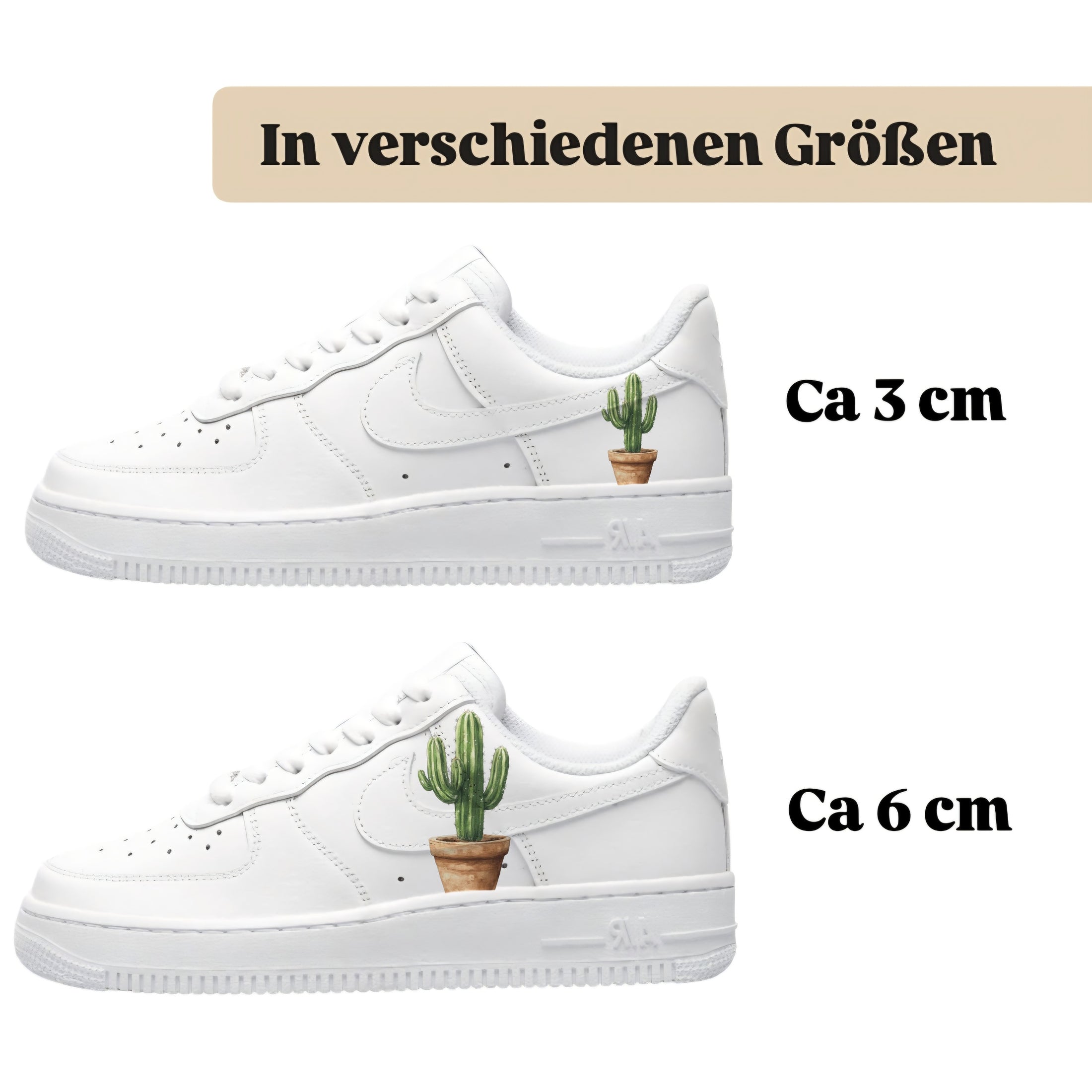 Sneakerfolien für verschiedene Schuhe Puma Adidas Nike Badelatschen Kaktus