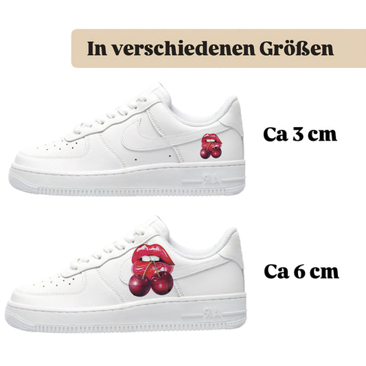 Bügelbilder für mehrere Sneakerarten  
Kirsch Lippen
