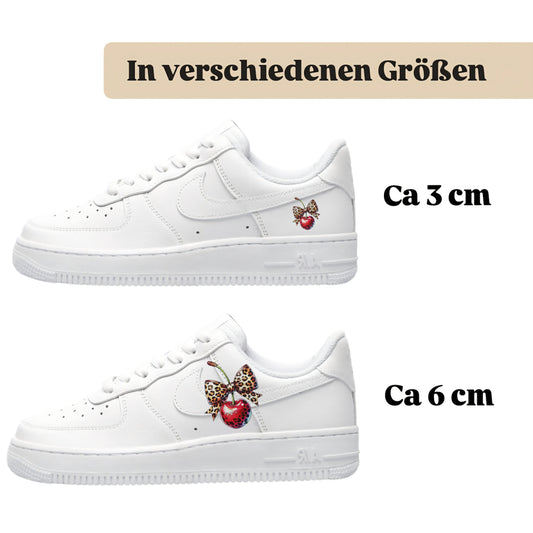 Bügelfolie für alle Schuhe zum personalisieren custom Sneaker Kirsch Schleife