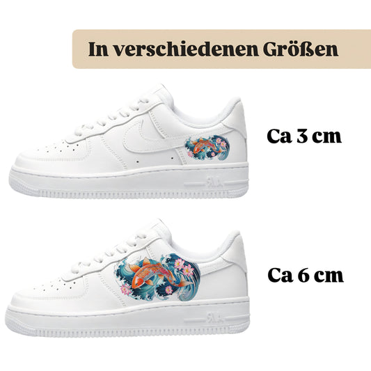 Bügelfolie für alle Schuhe zum personalisieren custom Sneaker Koi
