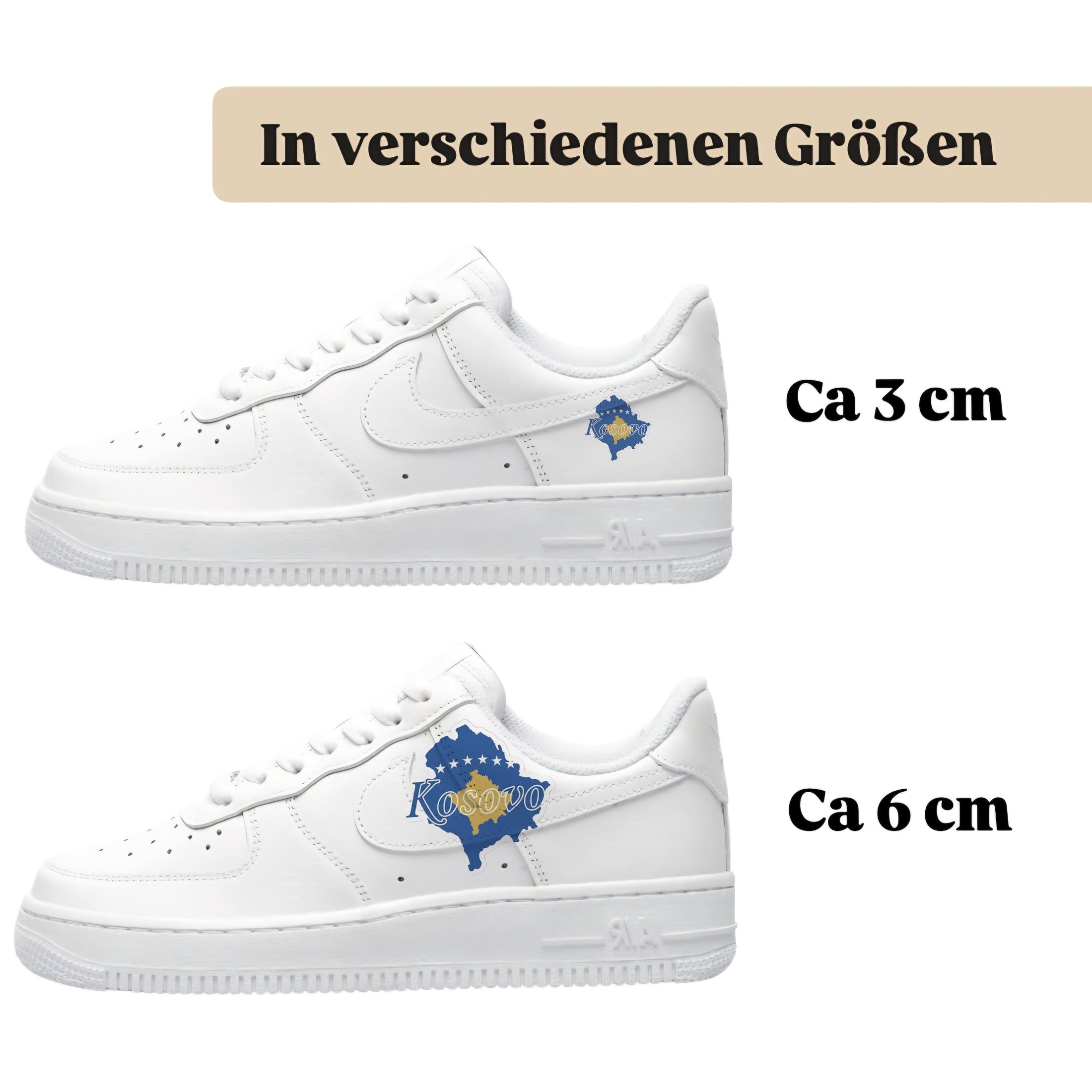 Bügelbilder für verschiedene Sneaker Nike Adidas Kosovo