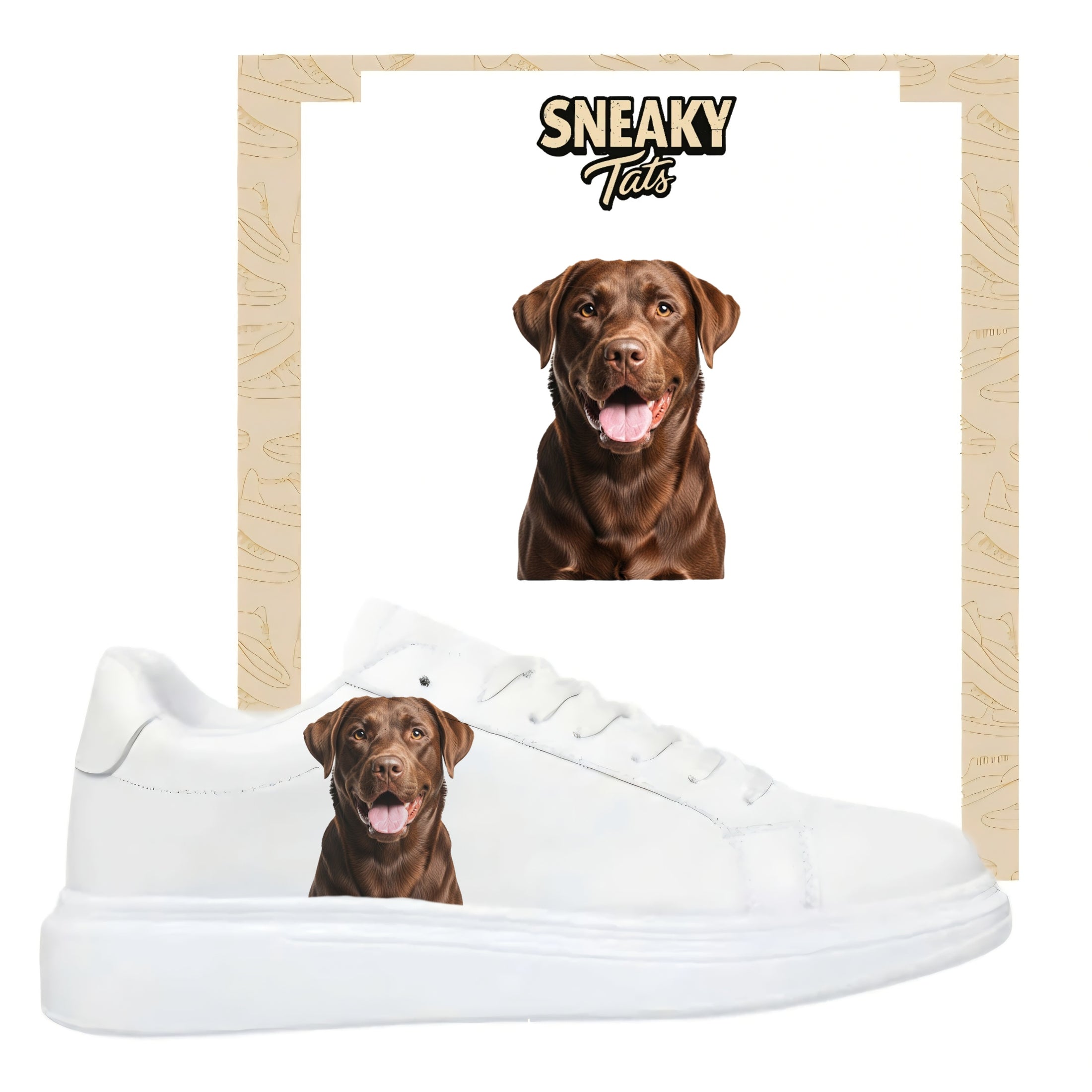 Bügelfolie für alle Schuhe zum personalisieren custom Sneaker Labrador
