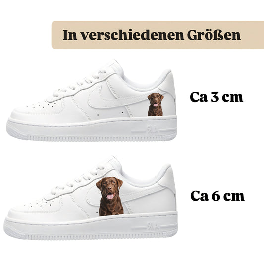 Bügelfolie für alle Schuhe zum personalisieren custom Sneaker Labrador