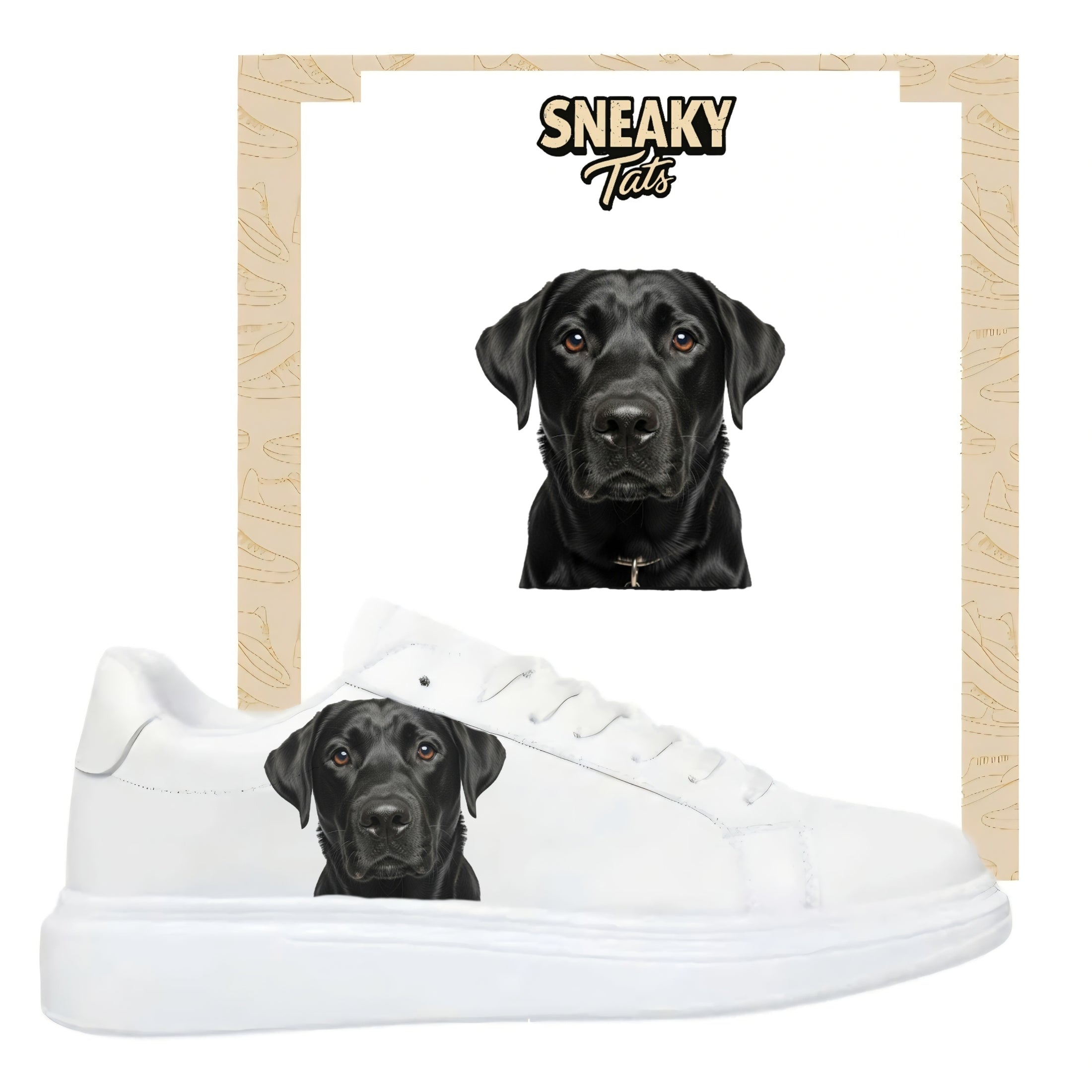 Bügelfolie für alle Schuhe zum personalisieren custom Sneaker Labrador