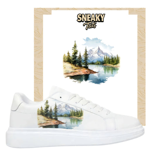 Bügelbilder für verschiedene Sneaker Nike Adidas Landschaft
