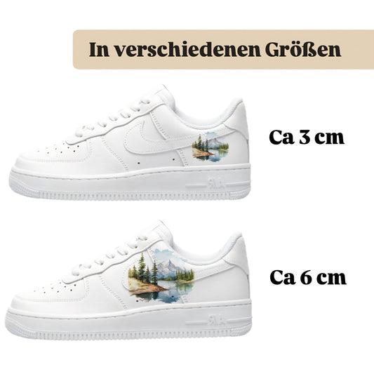 Bügelbilder für verschiedene Sneaker Nike Adidas Landschaft