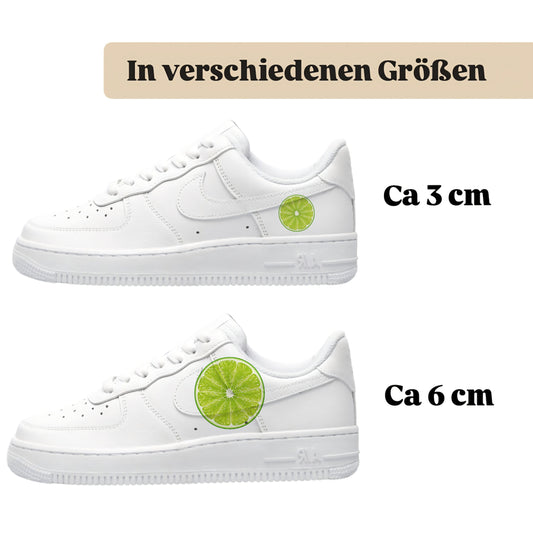 Bügelbilder einzigartige für viele verschiedene Schuhe Limettenscheibe