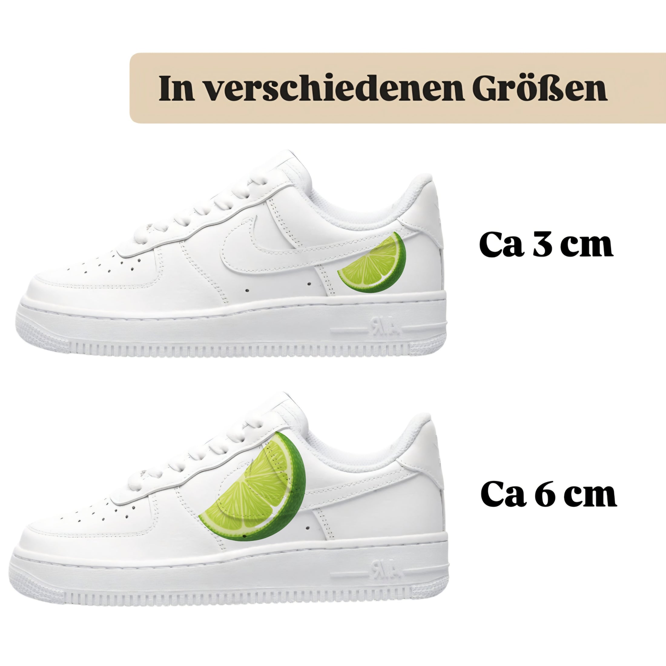Bügelbilder einzigartige für viele verschiedene Schuhe Limettenscheibe
