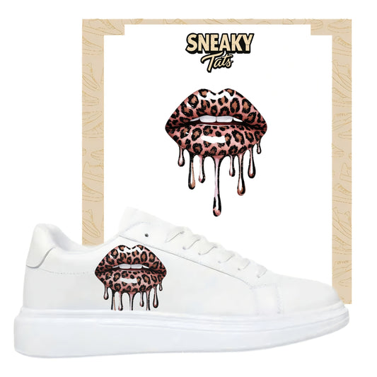 Sneakerfolien für mehrere Schuhe Nike Adidas Puma Lippen Leopardmuster