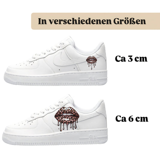 Sneakerfolien für mehrere Schuhe Nike Adidas Puma Lippen Leopardmuster