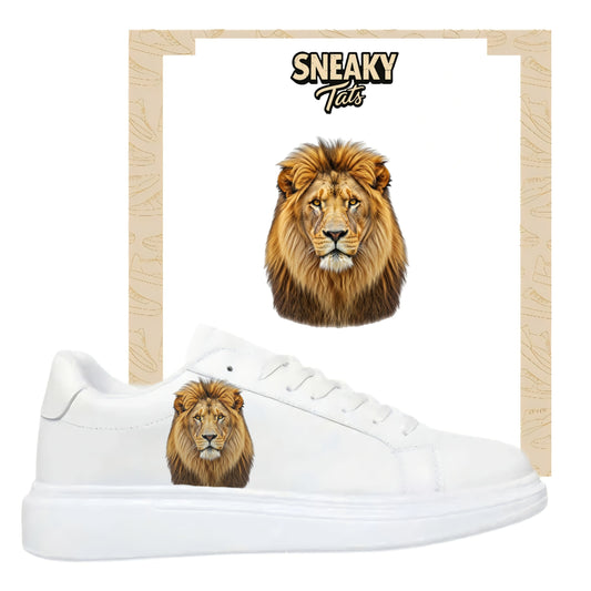 Bügelfolie für alle Schuhe zum personalisieren custom Sneaker Löwe