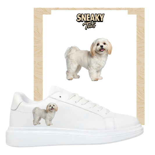 Bügelfolie für alle Schuhe zum personalisieren custom Sneaker Malteser