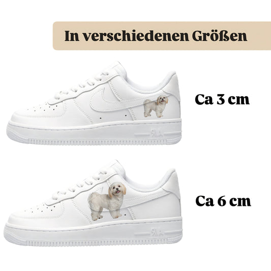 Bügelfolie für alle Schuhe zum personalisieren custom Sneaker Malteser