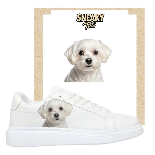 Bügelfolie für alle Schuhe zum personalisieren custom Sneaker Malteser