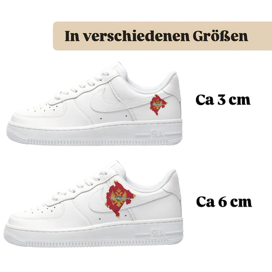 Bügelbilder für verschiedene Sneaker Nike Adidas Montenegro