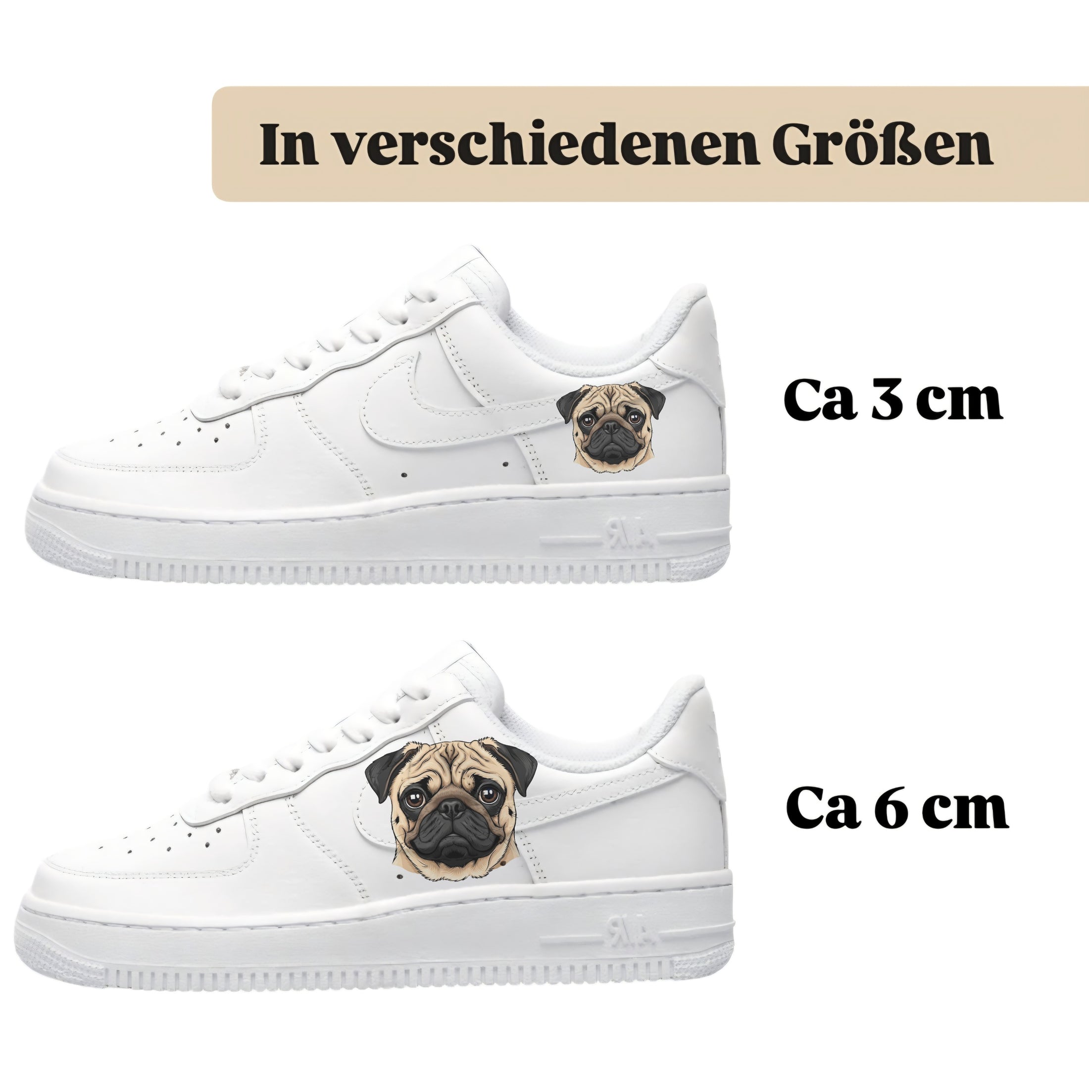 Bügelfolie für alle Schuhe zum personalisieren custom Sneaker Mops