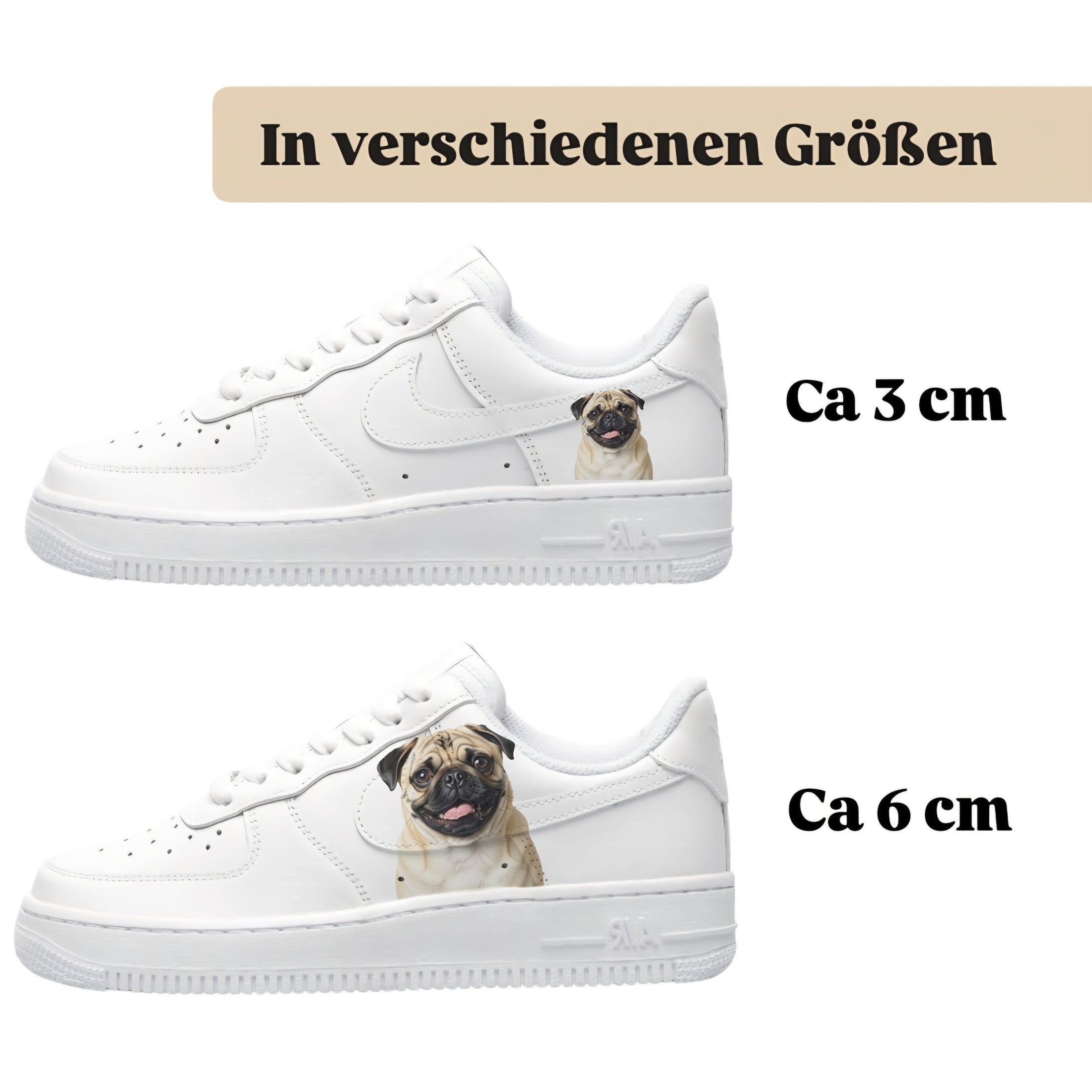 Bügelfolie für alle Schuhe zum personalisieren custom Sneaker Mops
