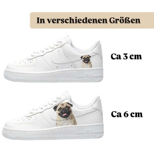 Bügelfolie für alle Schuhe zum personalisieren custom Sneaker Mops