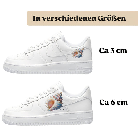 Bügelbilder für verschiedene Sneaker Nike Adidas Muscheln