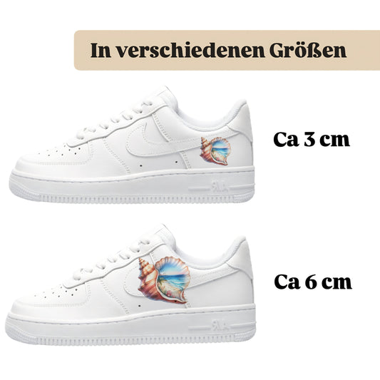 Bügelbilder für verschiedene Sneaker Nike Adidas Muscheln