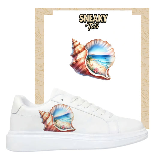 Bügelbilder für verschiedene Sneaker Nike Adidas Muscheln