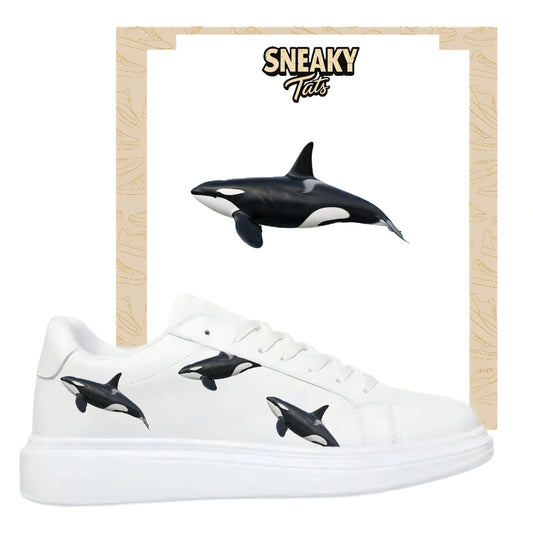 Bügelfolie für alle Schuhe zum personalisieren custom Sneaker Orca