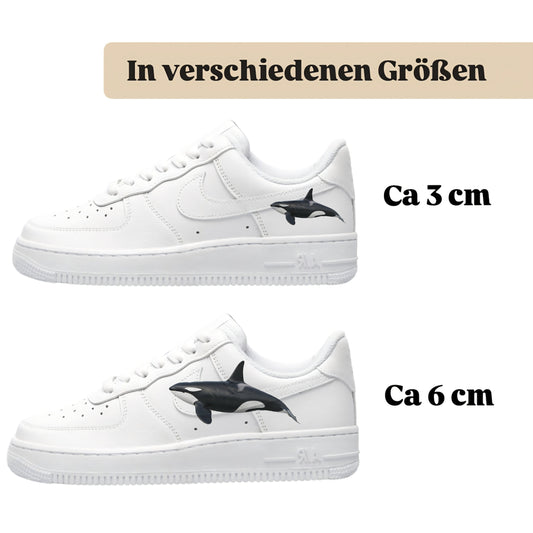 Bügelfolie für alle Schuhe zum personalisieren custom Sneaker Orca
