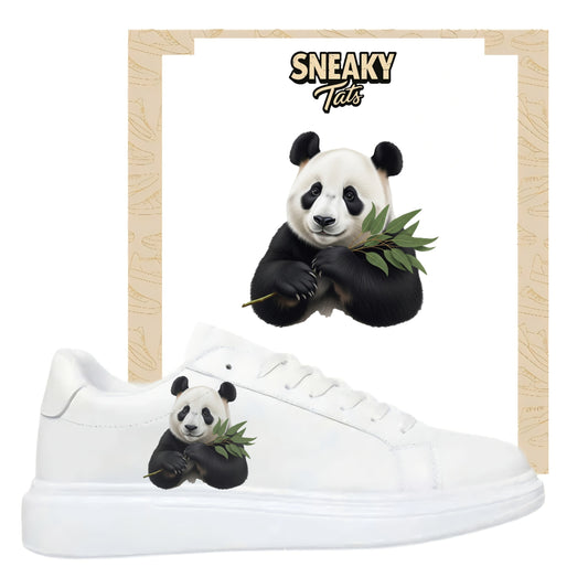Bügelfolie für alle Schuhe zum personalisieren custom Sneaker Panda