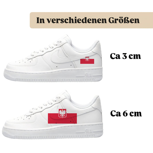 Bügelbilder für Custom Sneaker mit Land Design Polen
