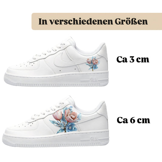 Sneakerfolien für verschiedene Sneakerarten Rosa-blaue Tulpen