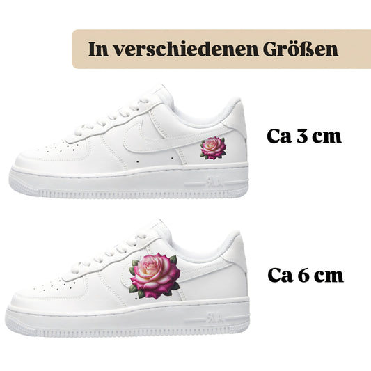 Bügelbilder für mehrere Sneakerarten  Rose