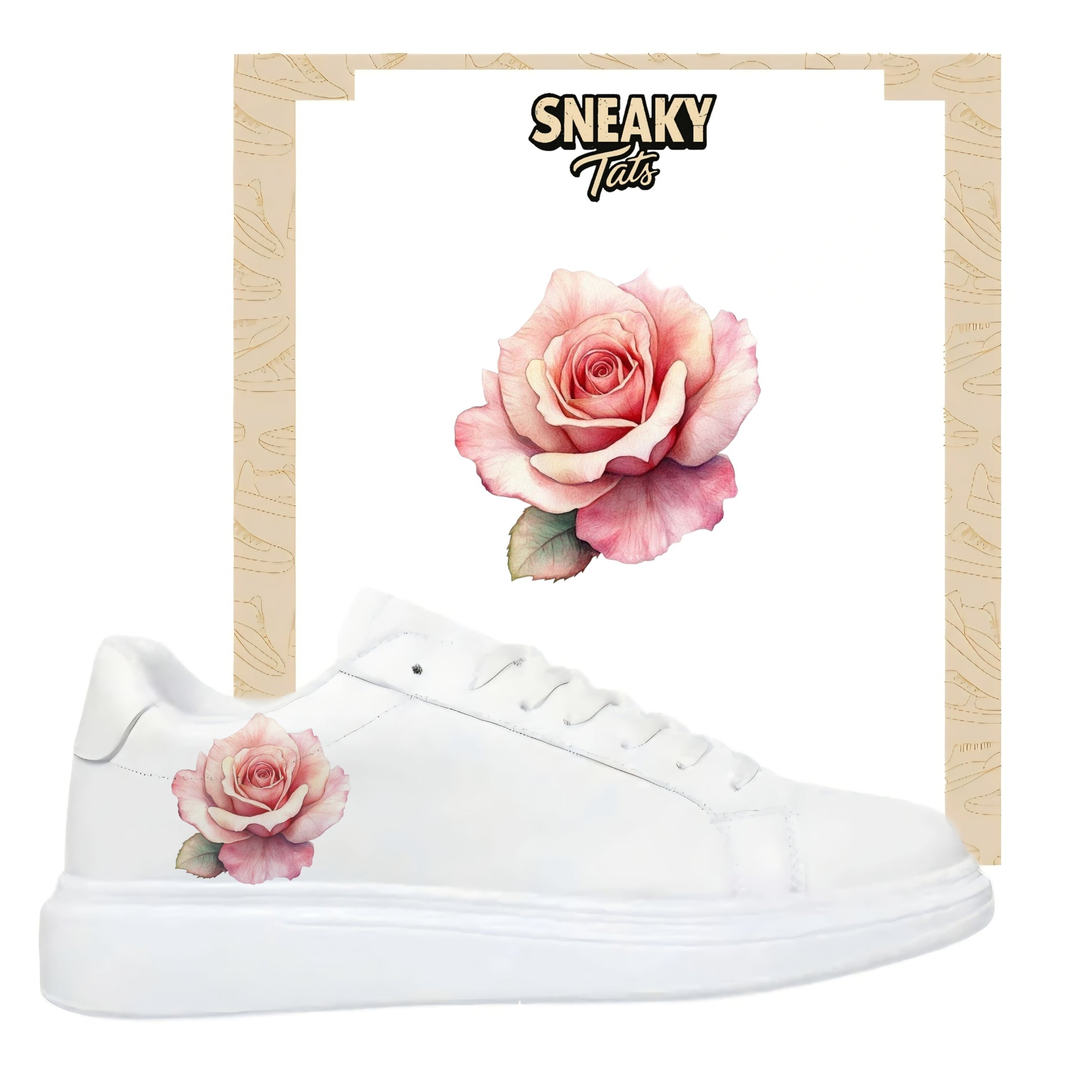 Sneakerfolien für verschiedene Schuhe Puma Adidas Nike Badelatschen Rose