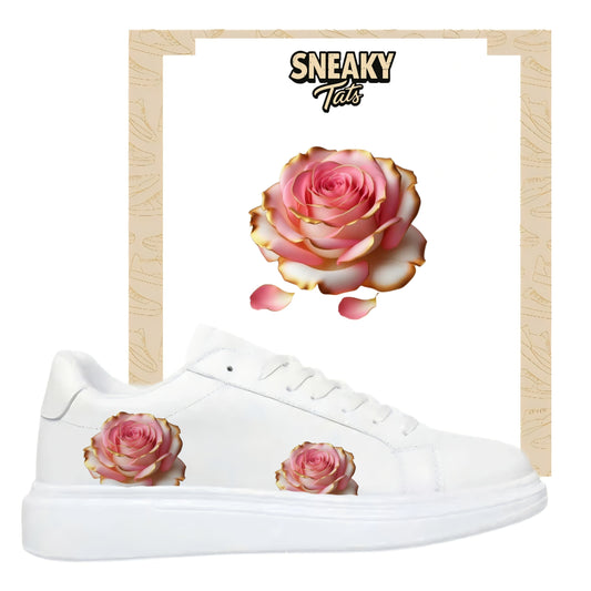 Sneakerfolien für verschiedene Schuhe Puma Adidas Nike Badelatschen Rose 