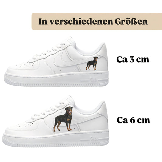Bügelfolie für alle Schuhe zum personalisieren custom Sneaker Rottweiler