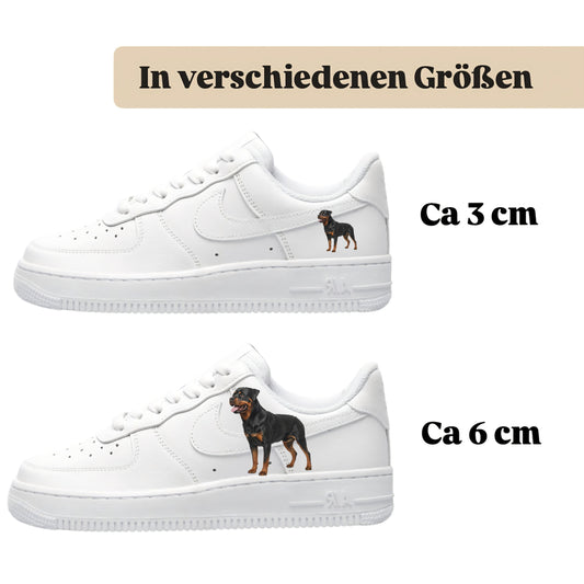 Bügelfolie für alle Schuhe zum personalisieren custom Sneaker Rottweiler