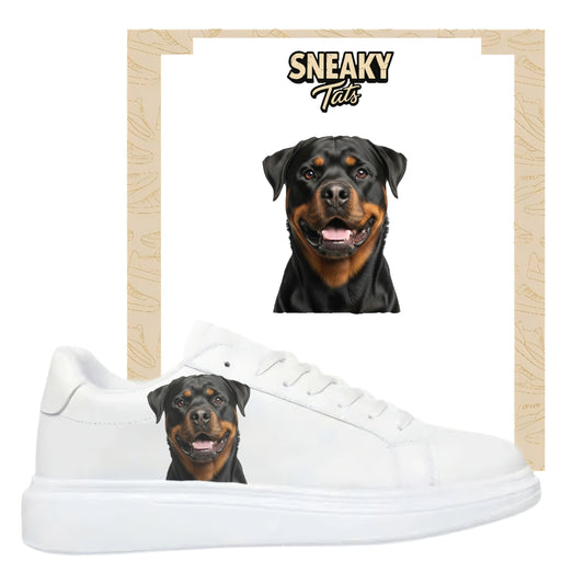 Bügelfolie für alle Schuhe zum personalisieren custom Sneaker Rotweiler