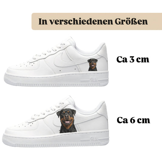 Bügelfolie für alle Schuhe zum personalisieren custom Sneaker Rotweiler