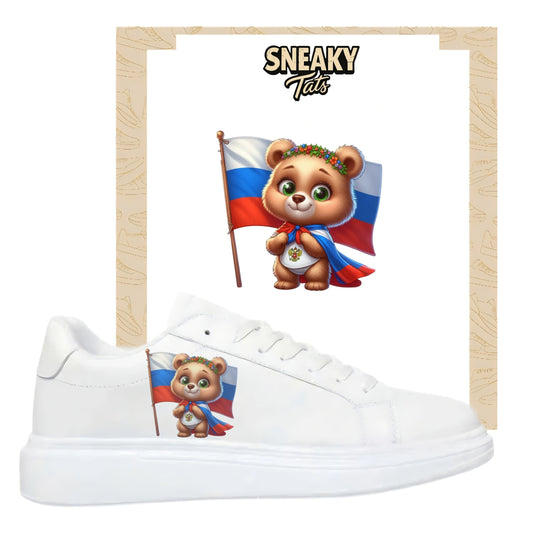 Bügelbilder für mehrere Sneakerarten  
Russia Bär