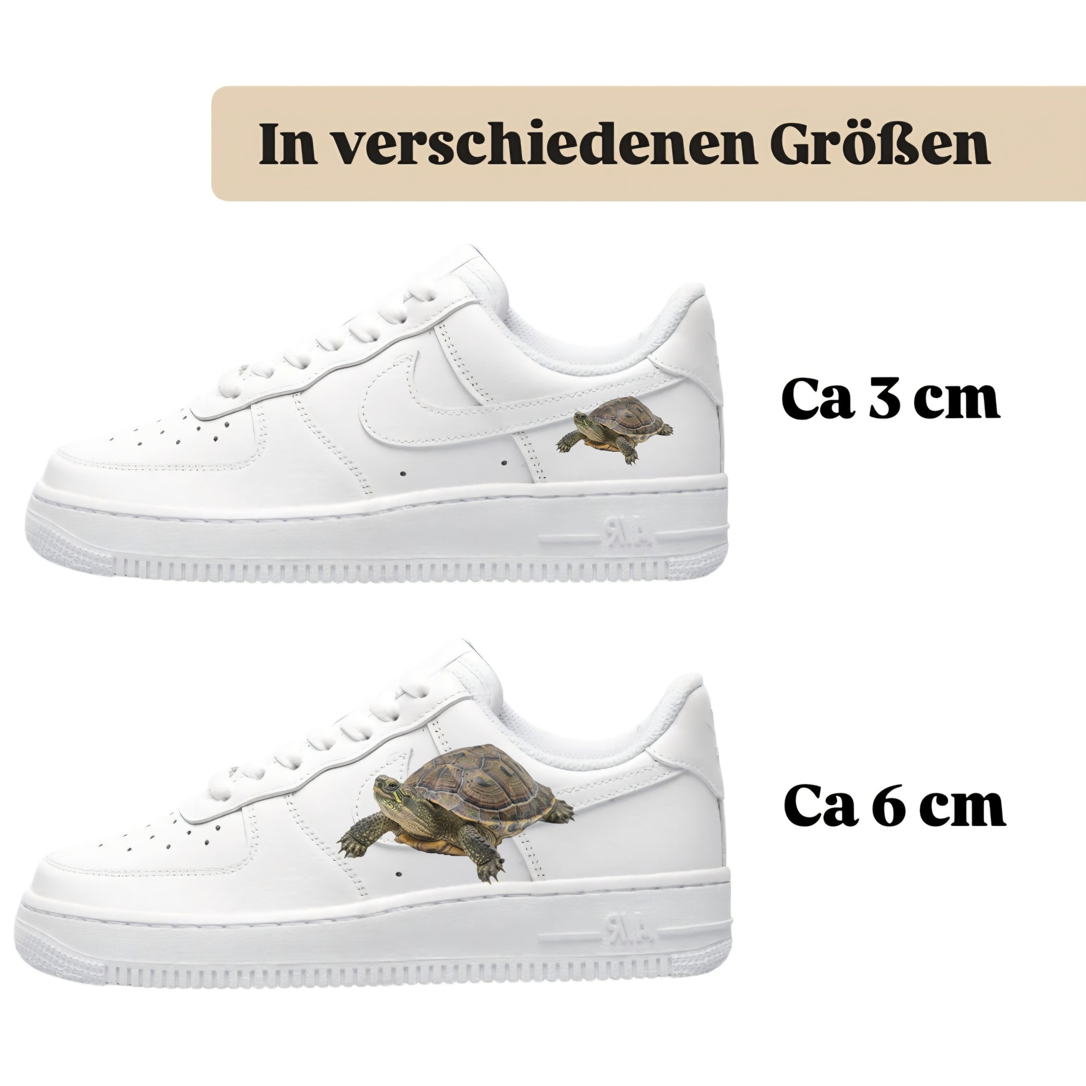 Bügelfolie für alle Schuhe zum personalisieren custom Sneaker Schildkröte
