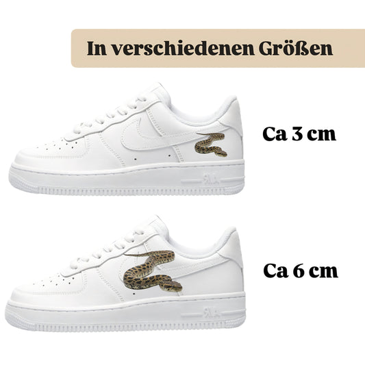 Bügelfolie für alle Schuhe zum personalisieren custom Sneaker Schlange