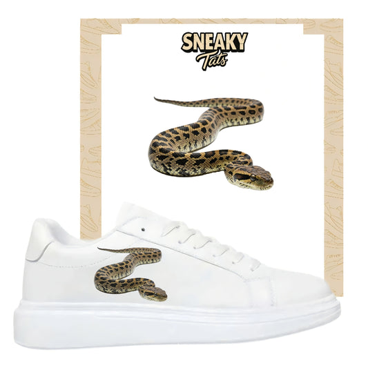 Bügelfolie für alle Schuhe zum personalisieren custom Sneaker Schlange