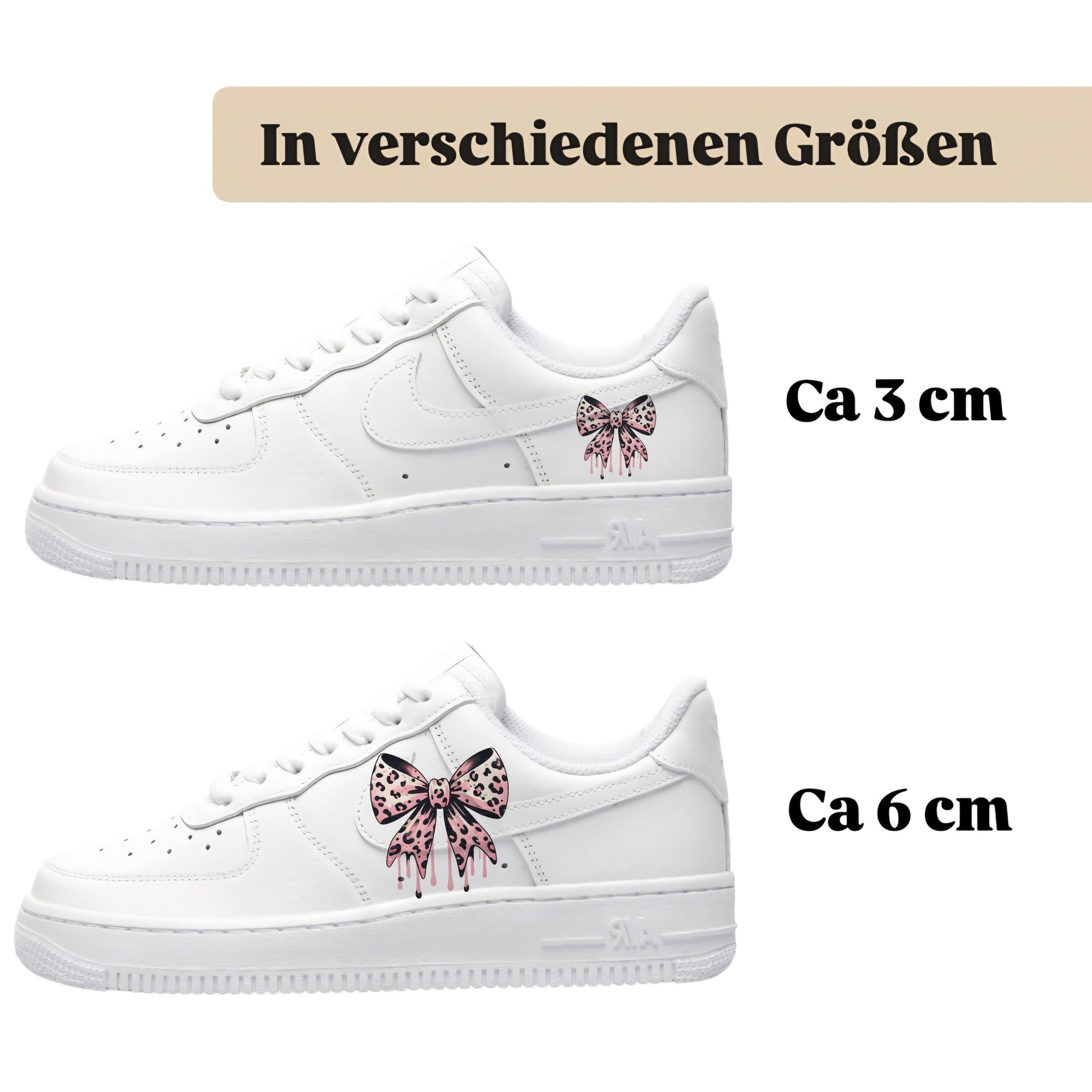 Bügelbilder für mehrere Sneakerarten Schleife