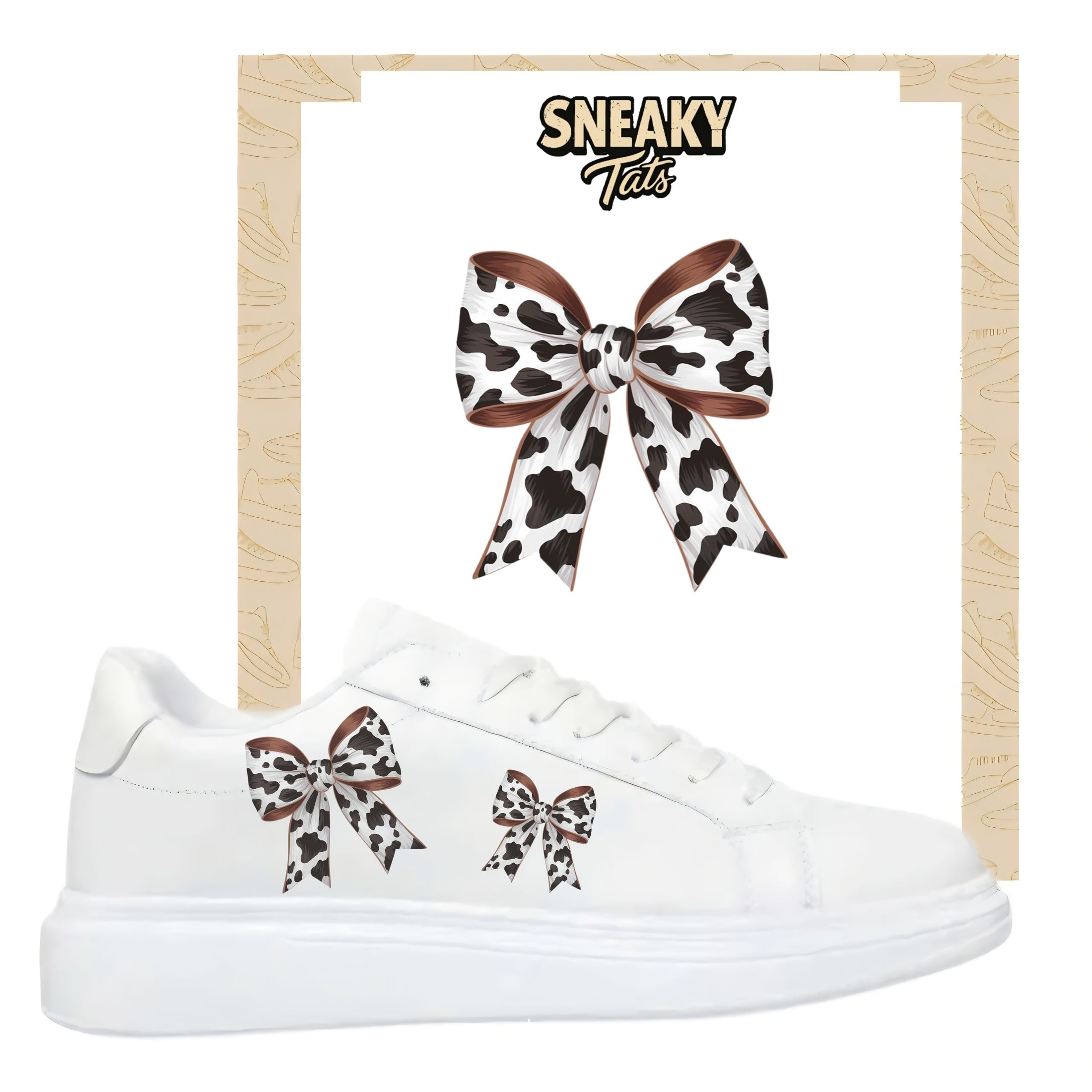 Bügelfolie für alle Schuhe zum personalisieren custom Sneaker Schleife