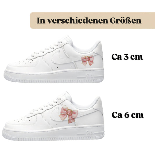 Bügelbilder für verschiedene Sneaker Nike Adidas Schleife