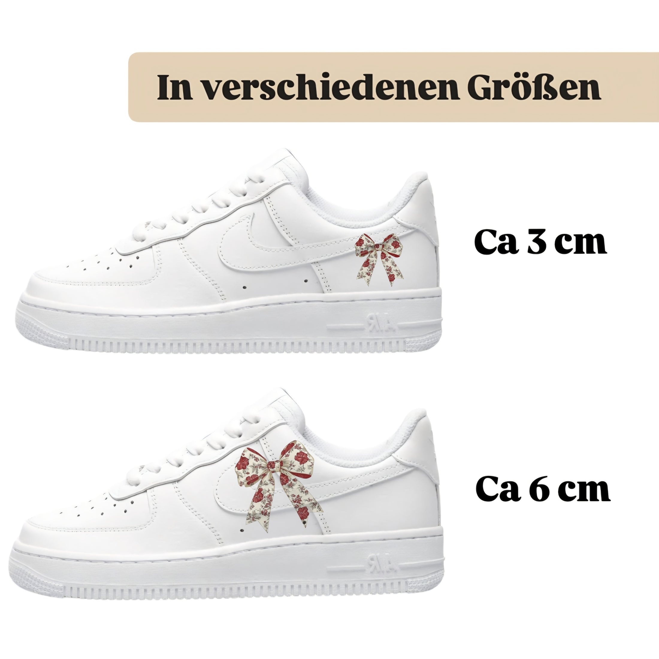 Sneakerfolien für verschiedene Schuhe Puma Adidas Nike Badelatschen Schleife Blumen