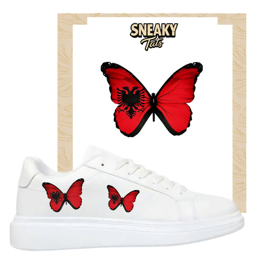 Bügelbild für verschiedene Schuhe Nike Adidas Schmetterling Albanien