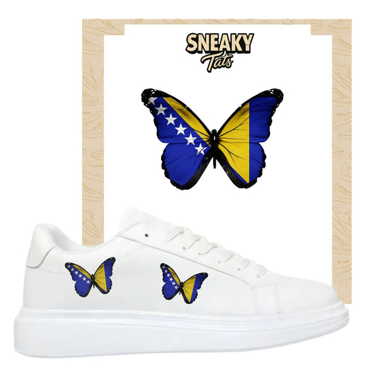Bügelbild für verschiedene Schuhe Nike Adidas Schmetterling Bosnien