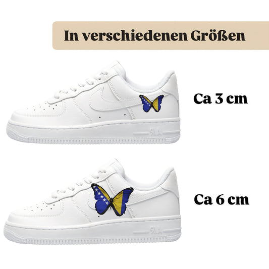 Bügelbild für verschiedene Schuhe Nike Adidas Schmetterling Bosnien
